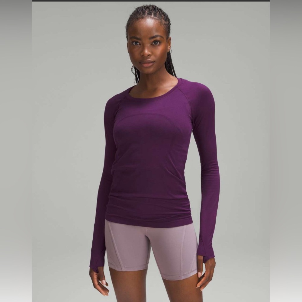 Lululemon Run Swiftly Tech Long-Sleeve Shirt 2.0 - Dramatic Magenta, Size 6